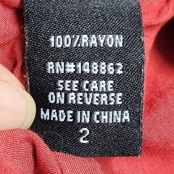 Torrid Floral Embroidered Cami Top Women’s Size 2 Rust Red Boho Romantic Plus - Picture 4 of 9